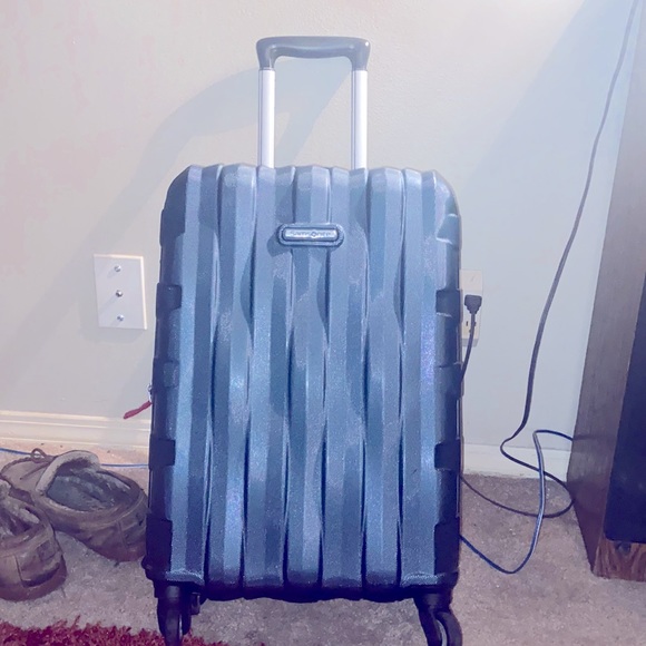 Samsonite Bags Samsonite Grey Carbon Fiber Luggage Bag New Poshmark
